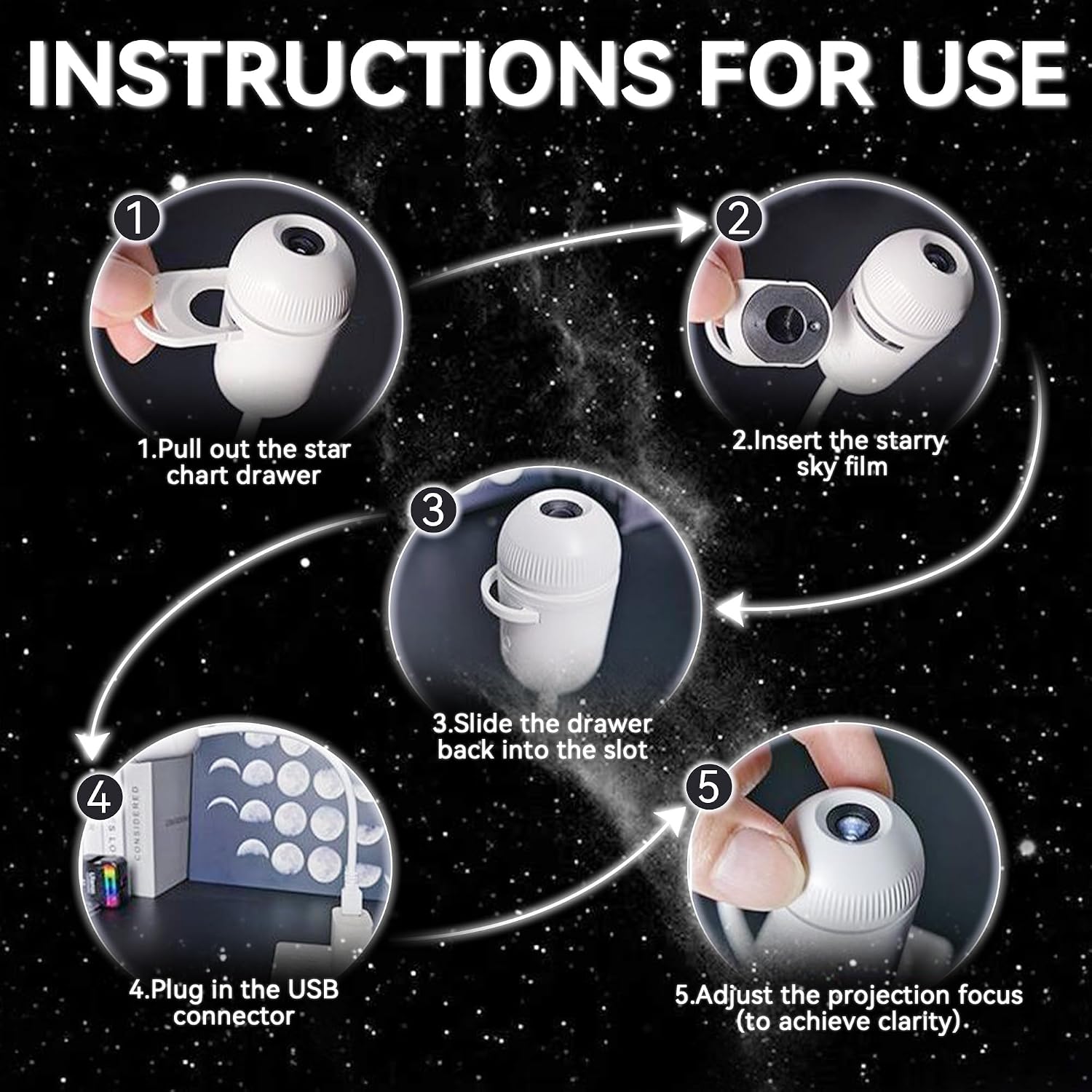 Galaxy Projector Night Light for Relaxation