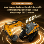 PowerDig™ Mega RC Excavator 1/14 Scale – 18-Channel Remote Control