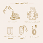 PowerDig™ Mega RC Excavator 1/14 Scale – 18-Channel Remote Control