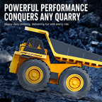 2.4G RC Mining Dump Truck Toy – Heavy Duty Alloy Construction Vehicle with LED Lights