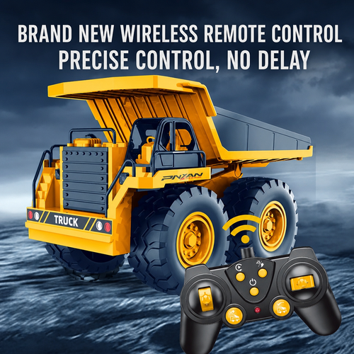 2.4G RC Mining Dump Truck Toy – Heavy Duty Alloy Construction Vehicle with LED Lights